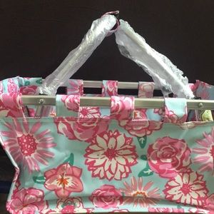 Brand new, with tags, canvas picnic basket.